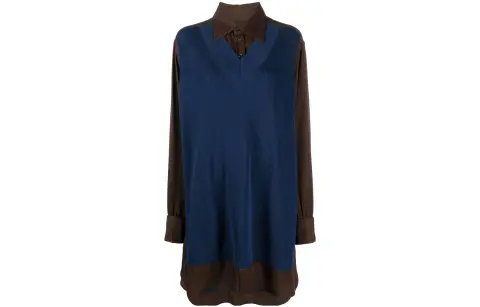 Maison Margiela SS22 Shirt Women's Blue & Brown