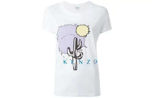 KENZO T Shirts Women's White Crew Neck Moderate Straight Fit