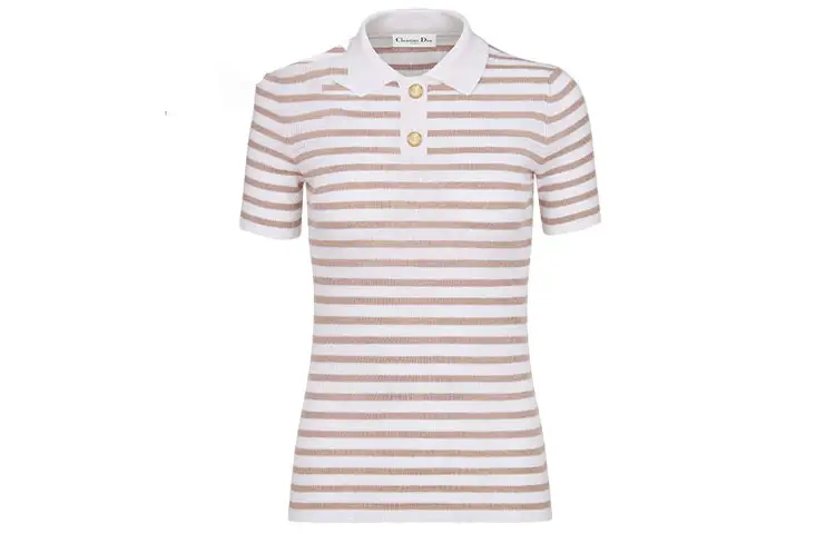 DIOR Quarterly New Products Polo Shirts Women's Rose Polo Collar Moderate Straight Fit