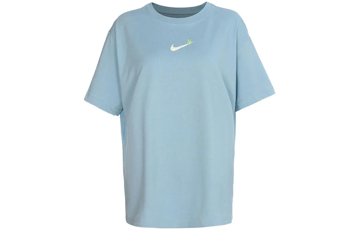 Nike Drop Shoulder Sleeve T Shirt Women's Light Blue