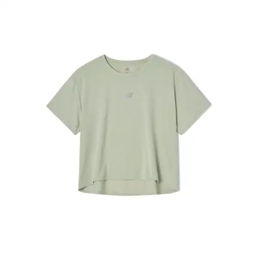 New Balance FW24 Regular T Shirt Women's Khaki Fabric