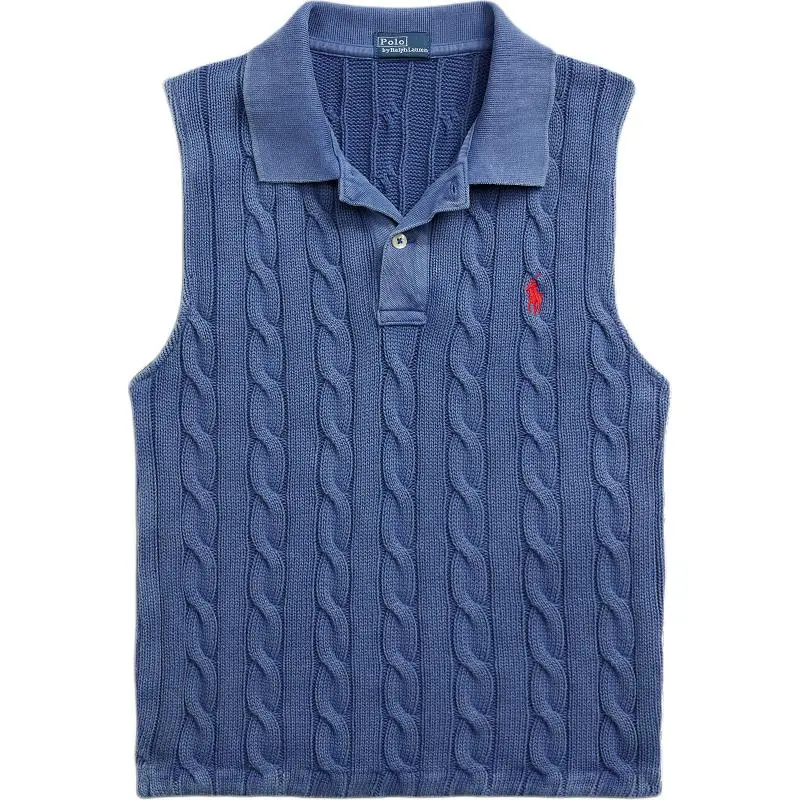 Polo Ralph Lauren Cable-knit Cotton Polo Top