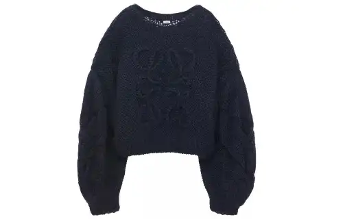 LOEWE Anagram Logo Embroidered Crewneck Oversized Jumper