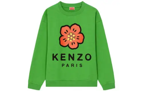 KENZO X Nigo FW22 Sweatshirts Women's Green Crew Neck Moderate Heavyweight