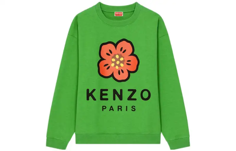 KENZO X Nigo FW22 Sweatshirts Women's Green Crew Neck Moderate Heavyweight