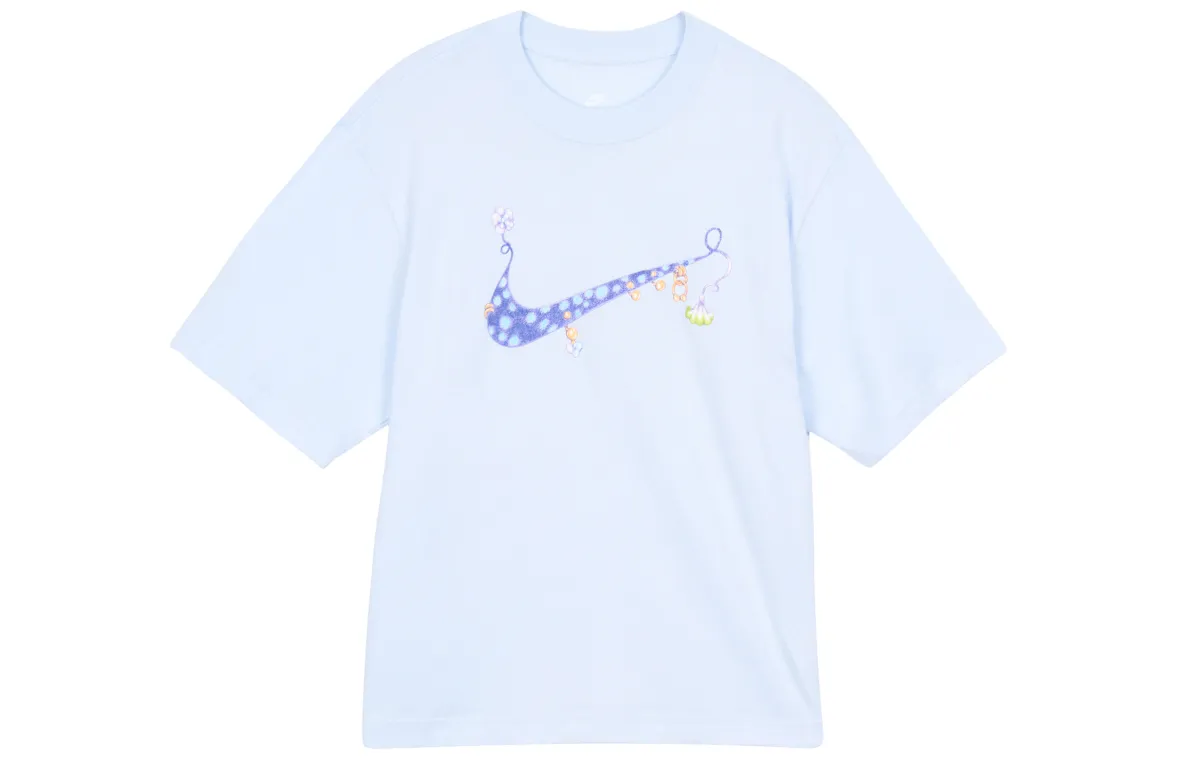 Nike Women'ss Logo Print Crewneck Pullover T-Shirt 'Light Purple'