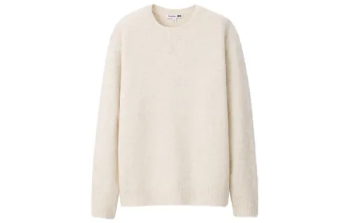UNIQLO X JW Anderson Knitwear Women's Ivory Crew Neck Moderate Base Layer