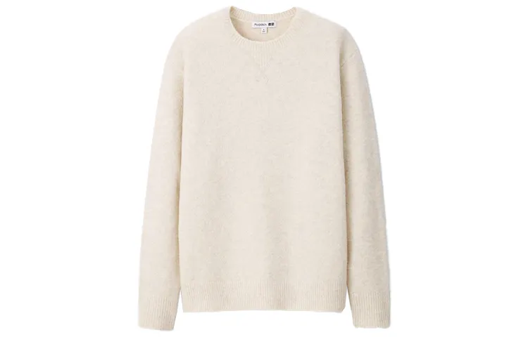 UNIQLO X JW Anderson Knitwear Women's Ivory Crew Neck Moderate Base Layer