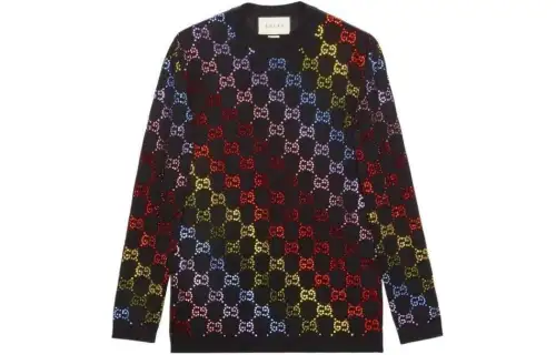 GUCCI Sweaters Women's Black Crew Neck Moderate Other