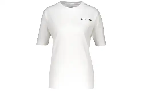 Converse Drop Shoulder Sleeve T Shirt Women's White