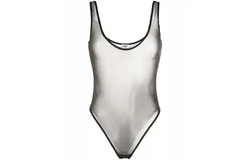 【Previous Season】Monogram tulle jersey sheer body
