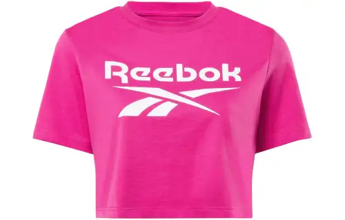 Reebok T Shirts Women's Fuchsia Crew Neck Moderate Straight Fit
