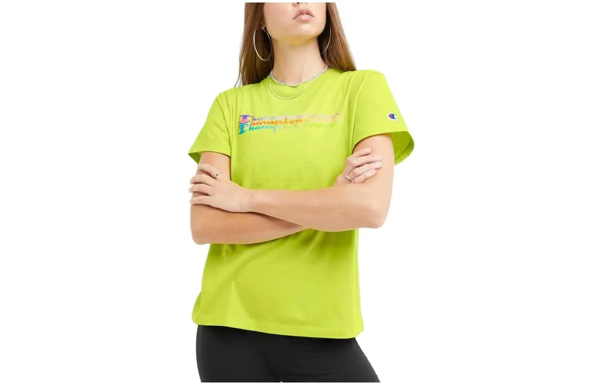 Champion T-Shirts Women's Crew Neck Moderate Straight Fit