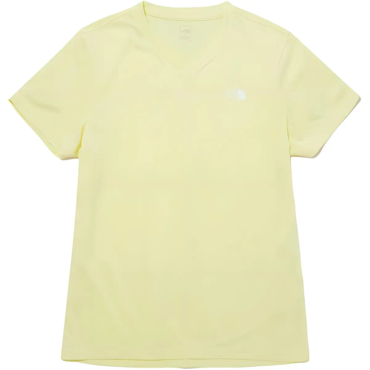 THE NORTH FACE T-Shirts Women's Yellow V-neck Moderate Straight Fit