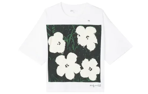 UNIQLO x Andy Warhol SS23 Drop Shoulder Sleeve T Shirt Women's White