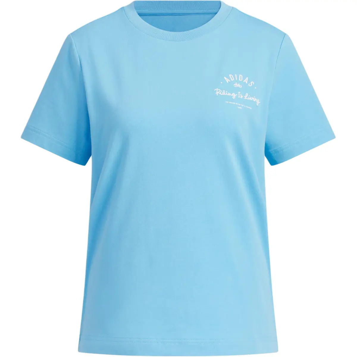 Adidas T-Shirts Women's Blue Crew Neck Moderate