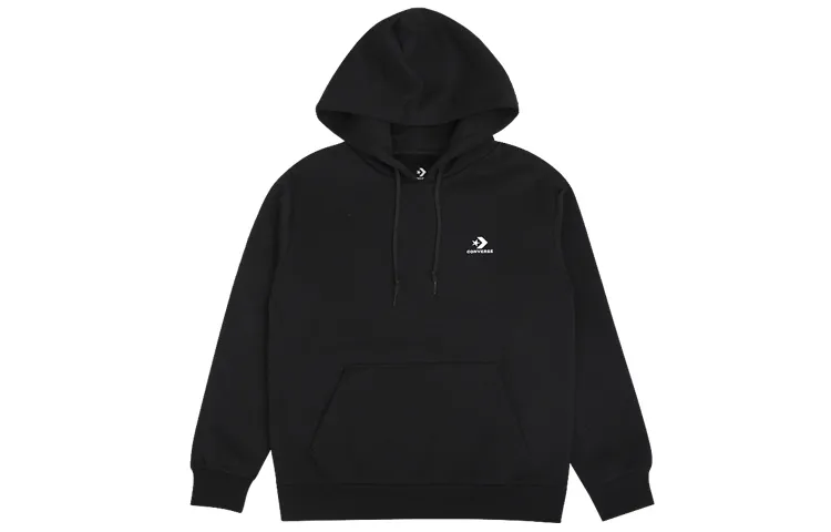 Converse Sweatshirts Women's Black Hooded Moderate Straight Fit