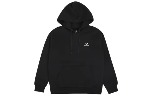 Converse Sweatshirts Women's Black Hooded Moderate Straight Fit
