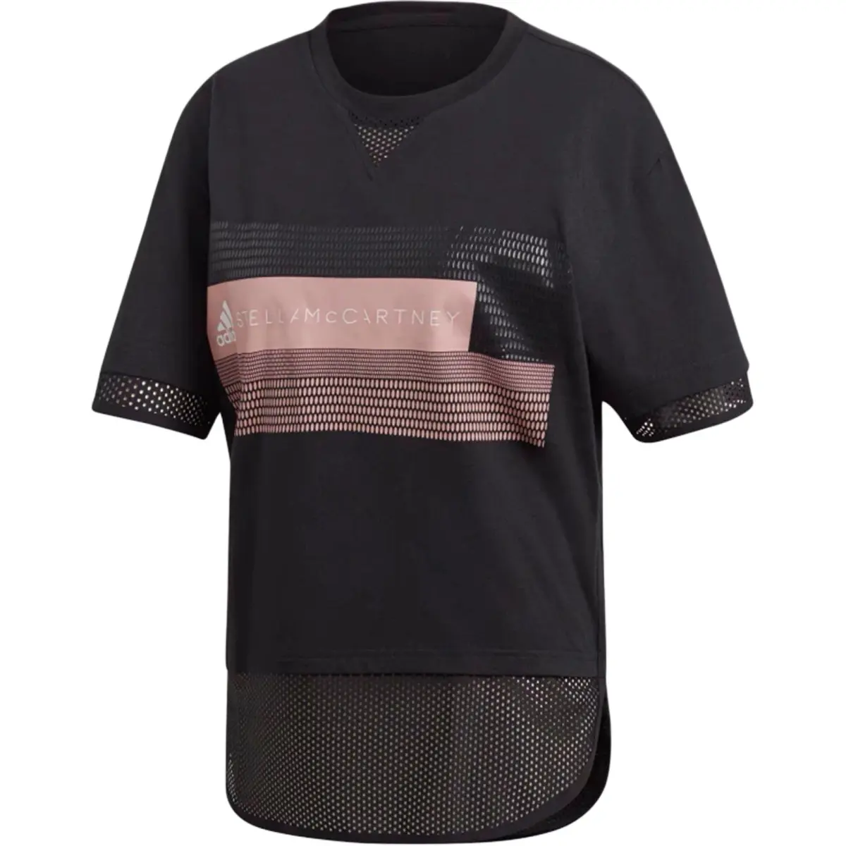 Adidas T-Shirts Women's Black Crew Neck Moderate Straight Fit