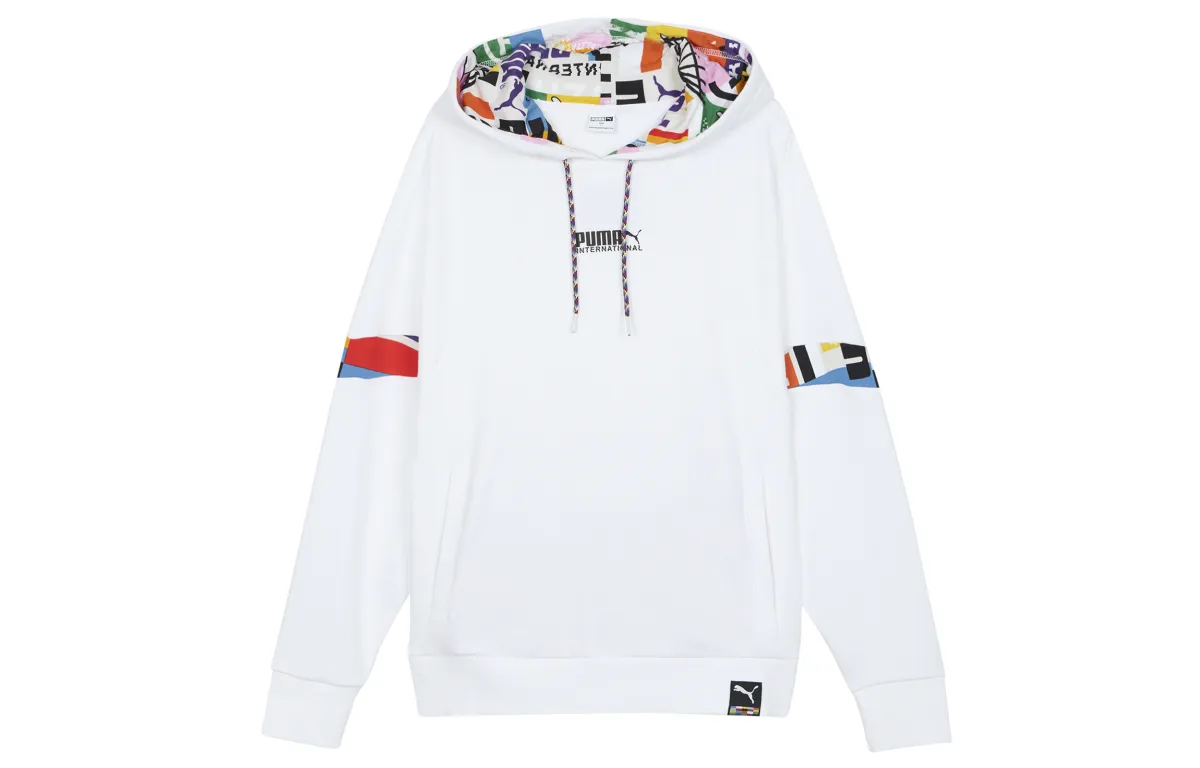 PUMA Sweatshirts Women's White Hooded Moderate Regular