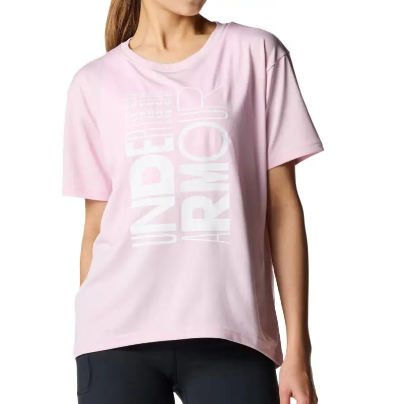 Under Armour Tech Drop Shoulder Sleeve T Shirt Women's Pink