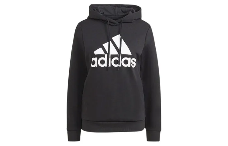 Adidas Essentials Logo Fleece Hoodie Black/White