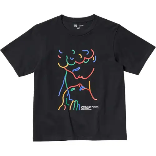 UNIQLO T Shirts Women's Black Crew Neck Moderate Other