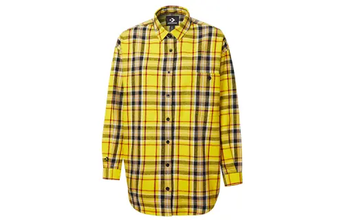 Converse Shirts Women's Yellow Lapel Moderate Shirt