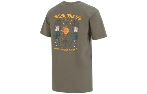 Vans Drop Shoulder Sleeve T Shirt Women's Dark Khaki