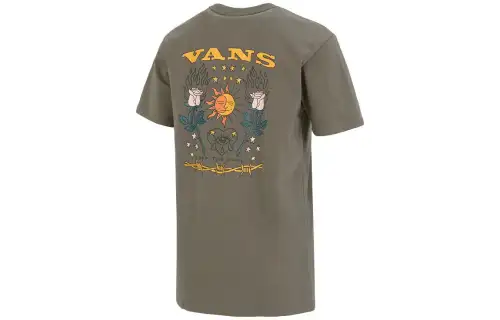 Vans Drop Shoulder Sleeve T Shirt Women's Dark Khaki