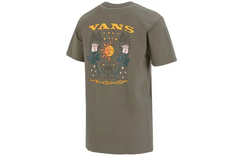 Vans Drop Shoulder Sleeve T Shirt Women's Dark Khaki