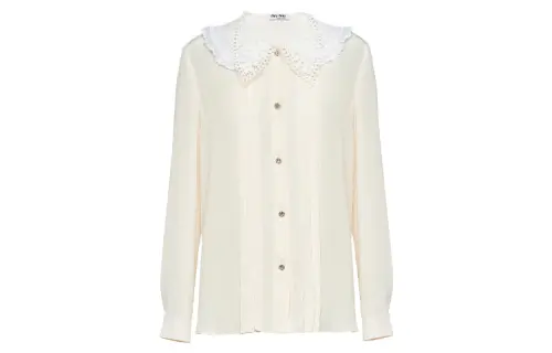 MIU MIU Shirts Women's Peach Crew Neck Moderate Shirt