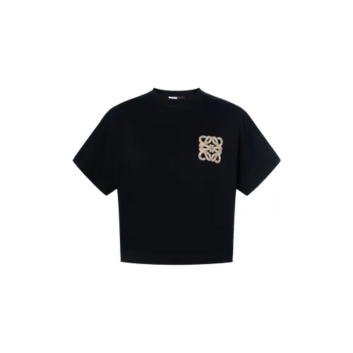 LOEWE Paula's Ibiza Drop Shoulder Sleeve T Shirt Women's Black
