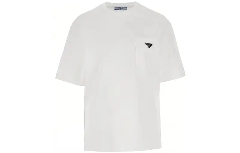 PRADA Drop Shoulder Sleeve T Shirt Women's White