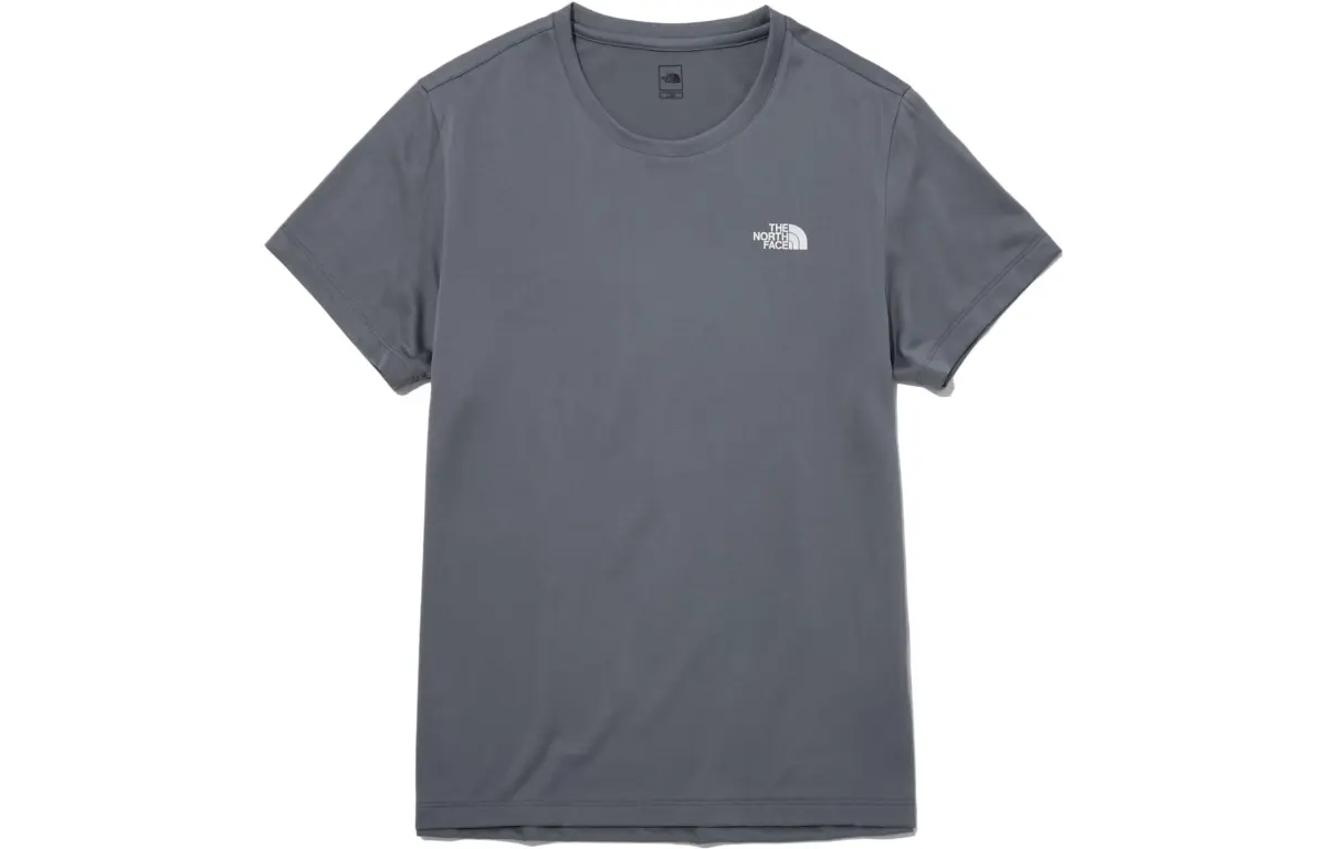 THE NORTH FACE T-Shirts Women's Gray Crew Neck Moderate Straight Fit