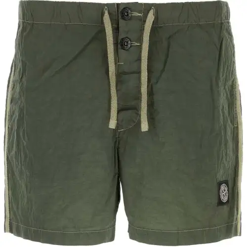 STONE ISLAND Casual Shorts Men's Olive Green