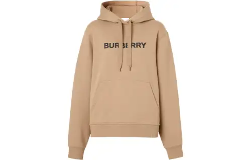 Burberry Logo Printed Drawstring Hoodie