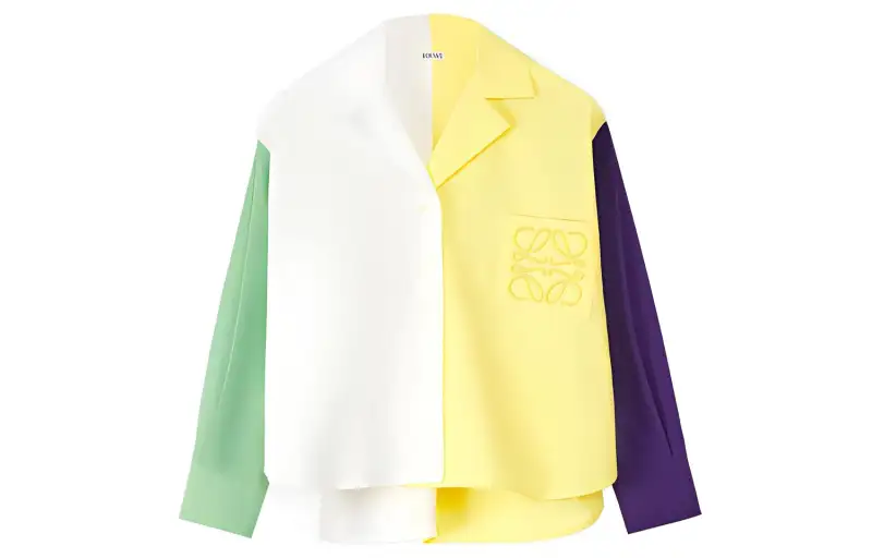 LOEWE Shirts Women's Multicolor Lapel Moderate Shirt
