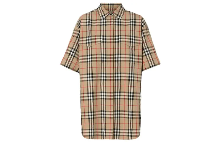Burberry Shirts Women's Beige Pointed Collar Moderate Other