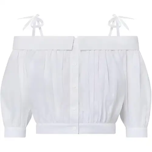Lv 1AFSBA Monogram Fil Coupé Off The Shoulder Blouse
