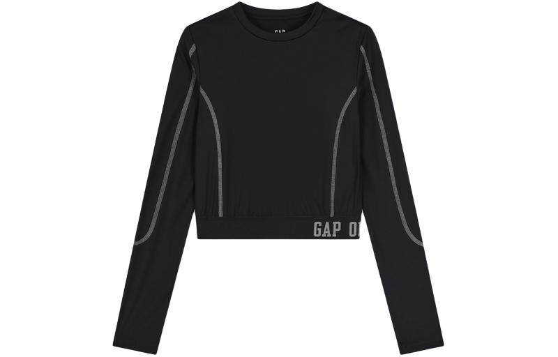 Женская футболка GAP Ribbed Logo Longsleeve (мультиколор)