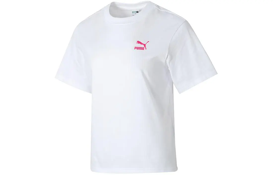 PUMA Drop Shoulder Sleeve T Shirt Women's White