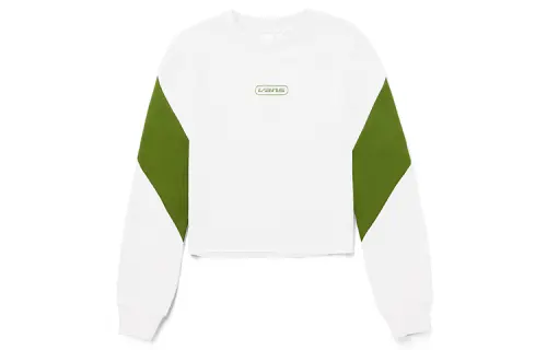 Vans Sweatshirts Women's White Crew Neck Moderate Regular
