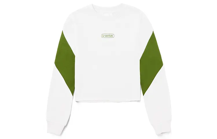 Vans Sweatshirts Women's White Crew Neck Moderate Regular