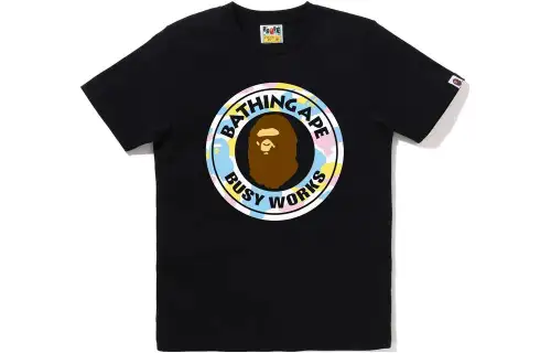 Bape Women'ss New Multi Camo Busy Works Tee Black
