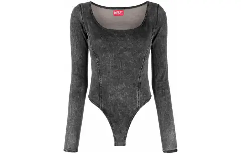 DIESEL Logo-patch Long-sleeve Bodysuit