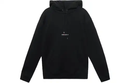 SAINT LAURENT Logo Printed Drawstring Hoodie