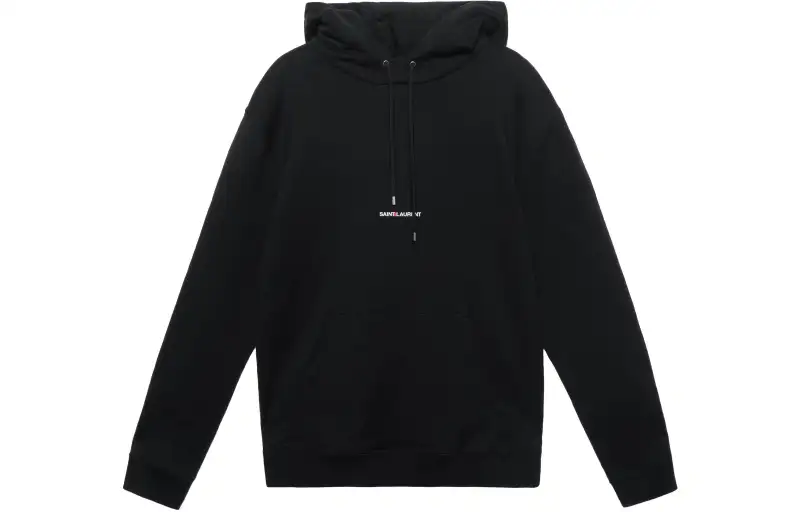SAINT LAURENT Logo Printed Drawstring Hoodie