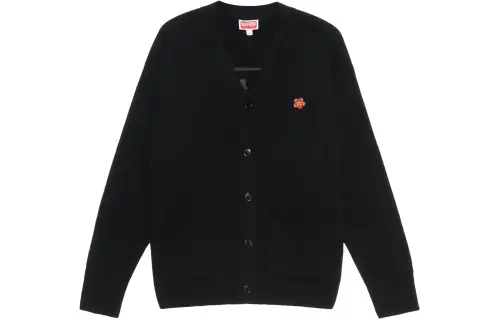 KENZO Logo Embroidered Button Up Knitted Cardigan