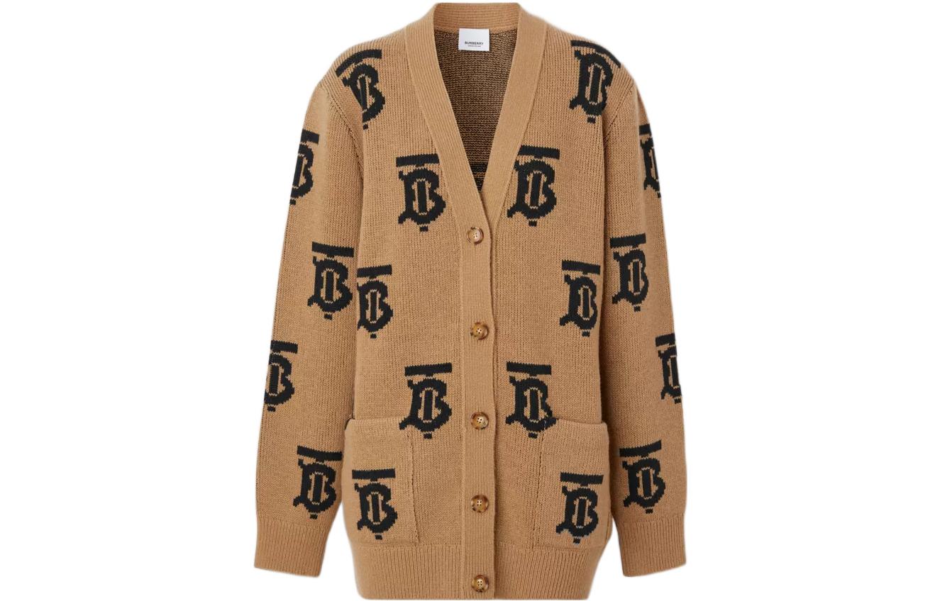 Женский кардиган Burberry Вязаный (бежевый)